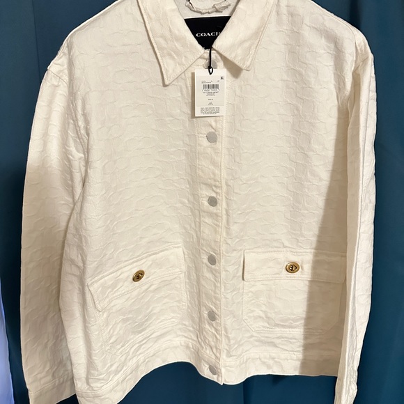 Women’s NWT Coach Reserve signature relaxed xl lightweight Jean Jacket - Picture 10 of 16